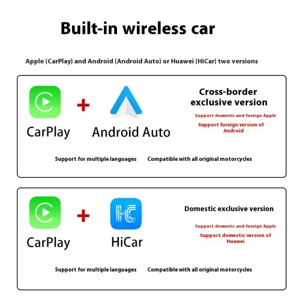 5.5 Inch Motorcycle Carplay Radio Navigation Android Auto Driving Recorder