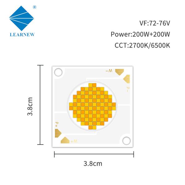 3838 Cob Led Chip Dimming Dual Cct 2700k + 6500k 200w + 200w Cob Led Chip Cri95 Bi-Color Cob Leds