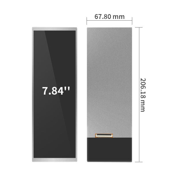 7.8 Inch Bar LCD Screen 400*1280 Resolution MIPI LVDS Interface Display