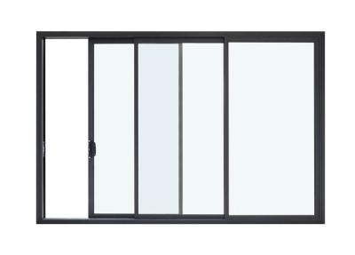 6063 T5 Aluminum Framed Door Sliding Glass 0.38PVB 450Pa Waterproof