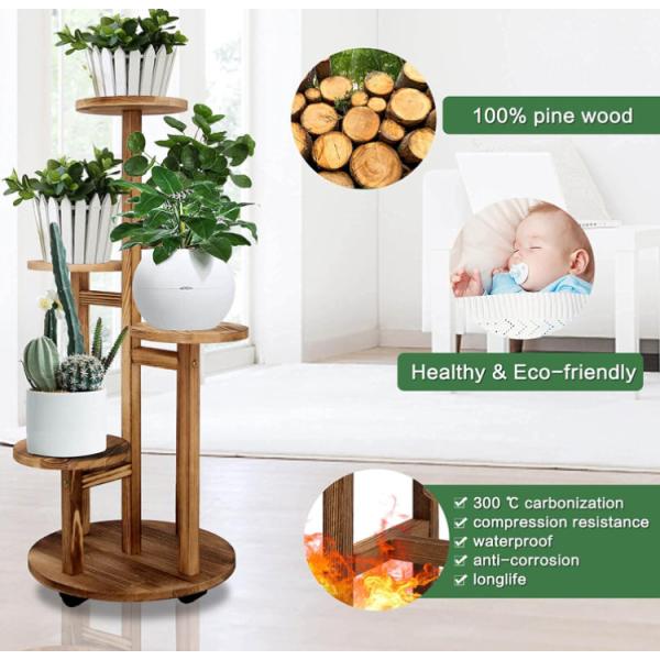 Best Selling 5 Tiered Multi-Tier Planter Pot Holder Flower Stand Plant Stands for Indoor Plants