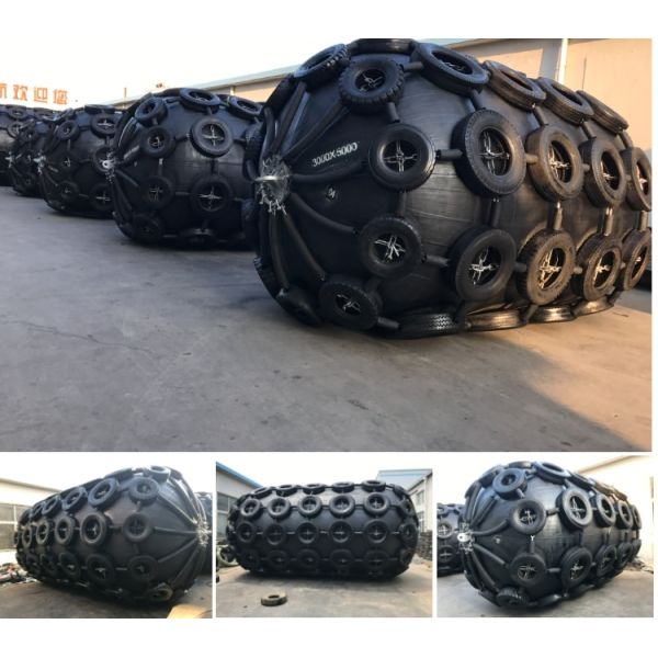 Jincheng  ISO 17357 Natural Rubber 3.3*6.5m Pneumatic Marine Rubber Fender for Ship to Ship Application