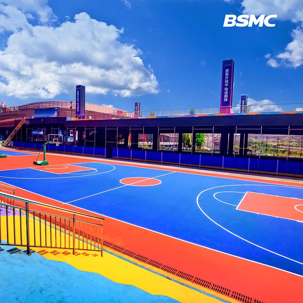 Sandwich System SPU Multifunction Sports Flooring Durable Weather Resistance UV Stable Eco-friendly Multipurpose Sports Court