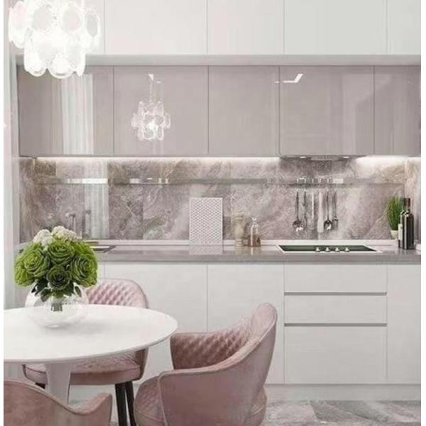 Perfect Workmanship Italian Furniture Market Modular Kitchen Cabinets with Toe Kick