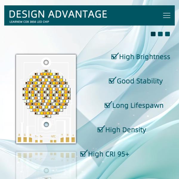 Пятицветный Cob Led Chip Rgbww 3856 300w 500w 36v 39v Для фотографии
