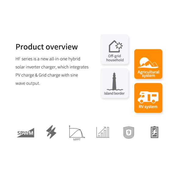 Гибридный солнечный инвертор 3300W 80A Mppt