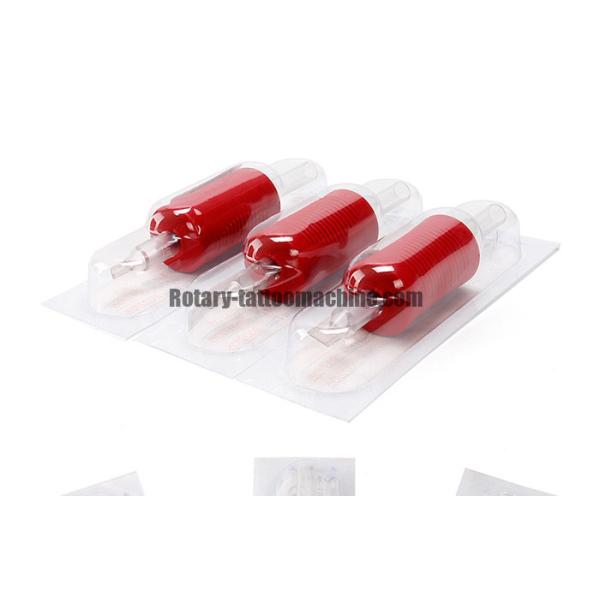 Silicone Material Red Clear Tattoo Tubes , Disposable Cartridge Tattoo Tubes