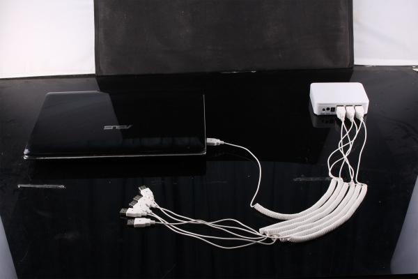 COMER anti theft burglary sensor alarm box for laptop smartphone single port security devices