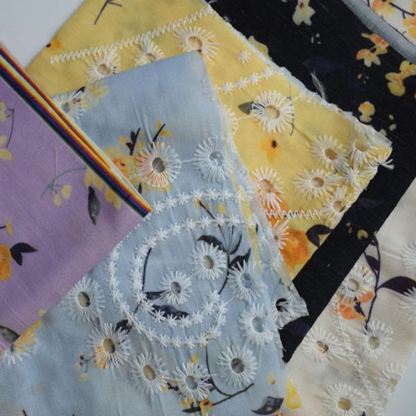 Medium Weight 80 cotton 20 polyester Fabric Apparel Embroidered Lace