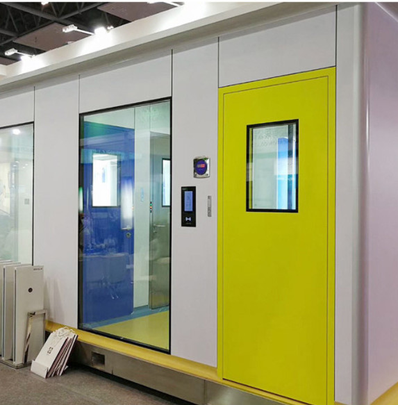 Galvanized Steel Pharmaceutical Swing Clean Room Door Automatic Colorful