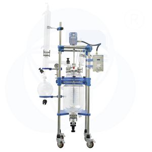 316L Evaporator Lab Glass Reactor with PLC Motor Pump and Brake Type Wheel for Chemical Synthesis