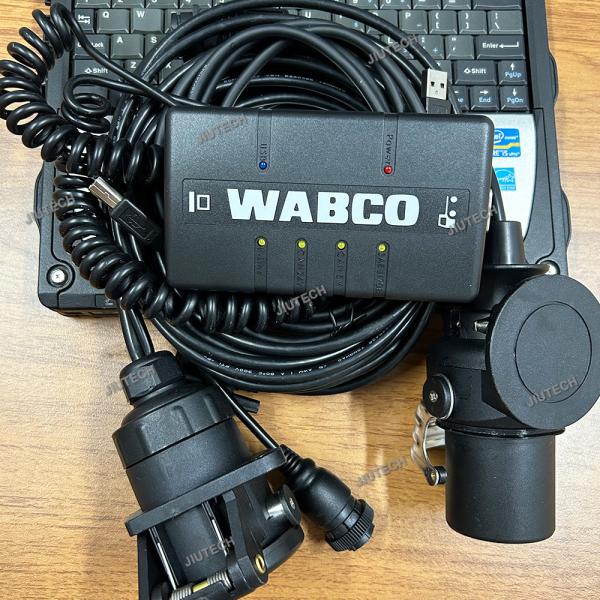 Truck Scanner For WABCO DIAGNOSTIC KIT (WDI) WABCO Trailer WABCO Heavy Duty Diagnostic Scanner Tool+CF19 Laptop