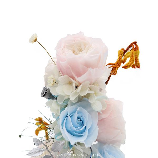 Upscale Dia7-8CM Preserved Rose Glass Dome For Home Decoration