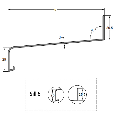 Customized Powder Coating Extrusion Aluminum Window Sills for 0.30mm Thickness in 2024