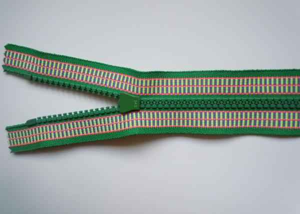 Garment accessory decorative metal separating zippers for hand bags