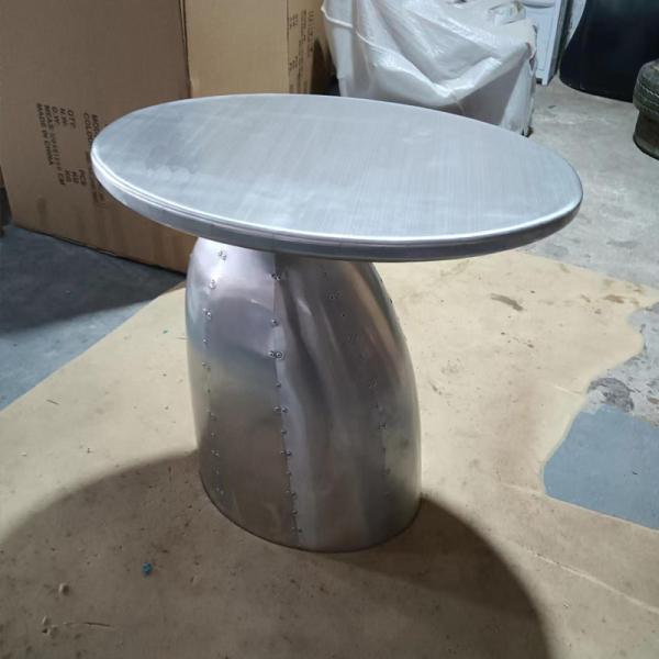 Designer furniture retro industrial style aluminum aviator coffee table mushroom table side table