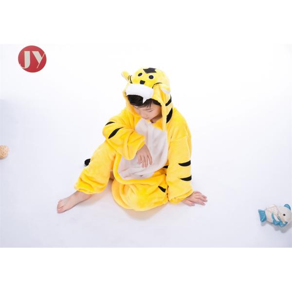 Regular Sleeve Cartoon Flannel Breathable Kids Winter animal Pajamas onesie