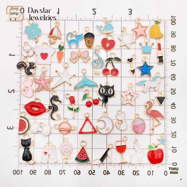 Шармы позолоченные бирки шкентеля мотания металла эмали для ремесла ювелирных изделий Diy