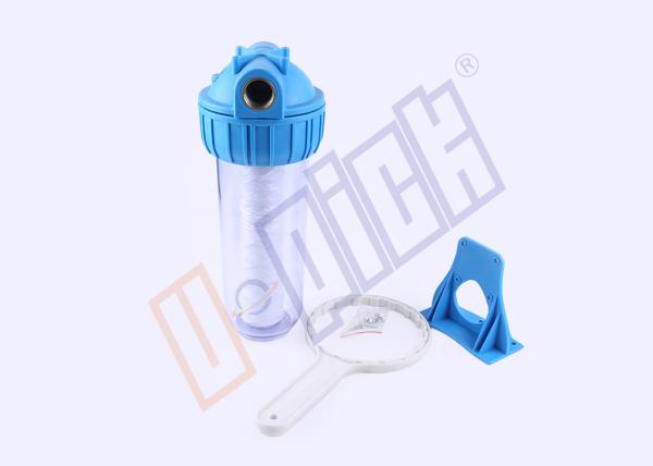 Blue Lid PP Cartridge Filter Housing SGS Certification For Drinking Water Purifier