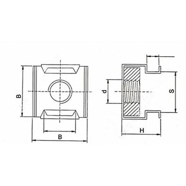 Combination  Stainless Steel 304 316 Weld Spring Security Cage Nuts