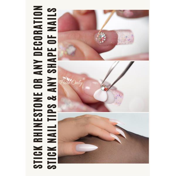 30g Pegamento de pedrería UV LED 4 en 1 Gel constructor de uñas multifunción Gel duro de gelatina Base extendida Capa superior Herramienta de uñas acrílicas