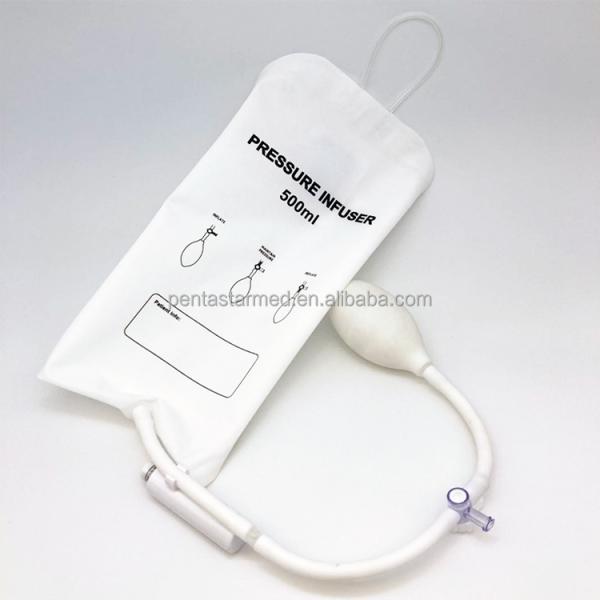 Reusable Fluid Quick Blood Nylon Manual Pressure Infusion Bag with Piston Gauge
