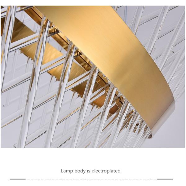 Appareil d'éclairage de luxe de Crystal Bar Raindrop Chandelier Modern Crystal Flush Mount Rectangle Island LED de l'espace libre K9