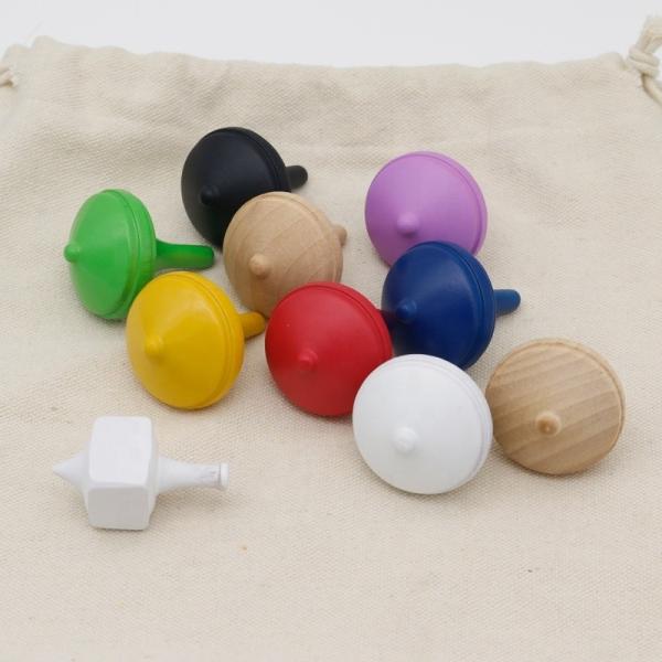 Wooden Gyroscope Spinning Top Eco-Friendly Educational Toy for Kids