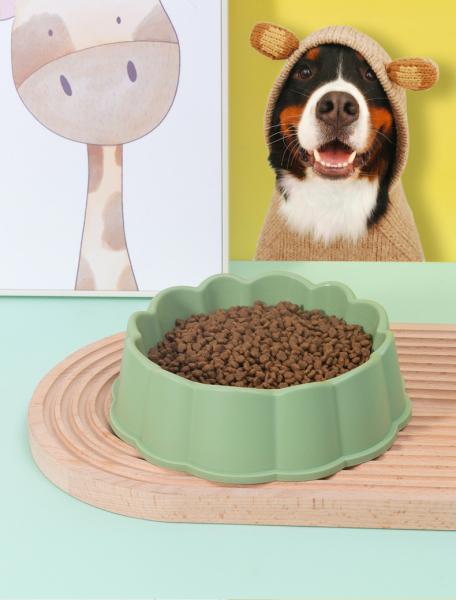 Stylish Flower-Edge Pet Bowls for Cats and Dogs - Wholesale PP Material

