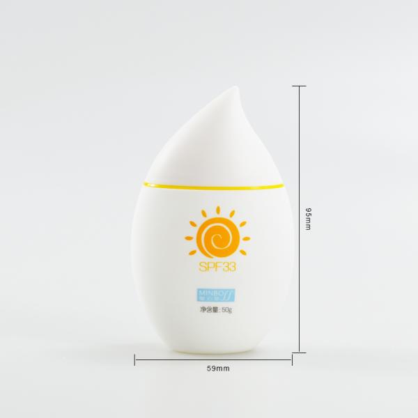 Water Drop Shaped Sunscreen Container 50ML Capacity 30% Deposit 70% Balance Payment