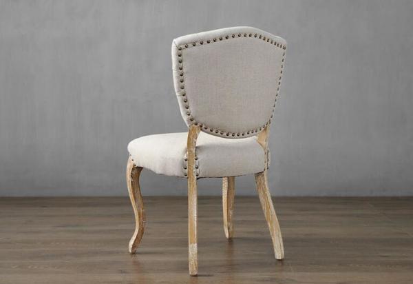 Event rental wedding chair button tufted wooden chair event linen fabric chair with nails