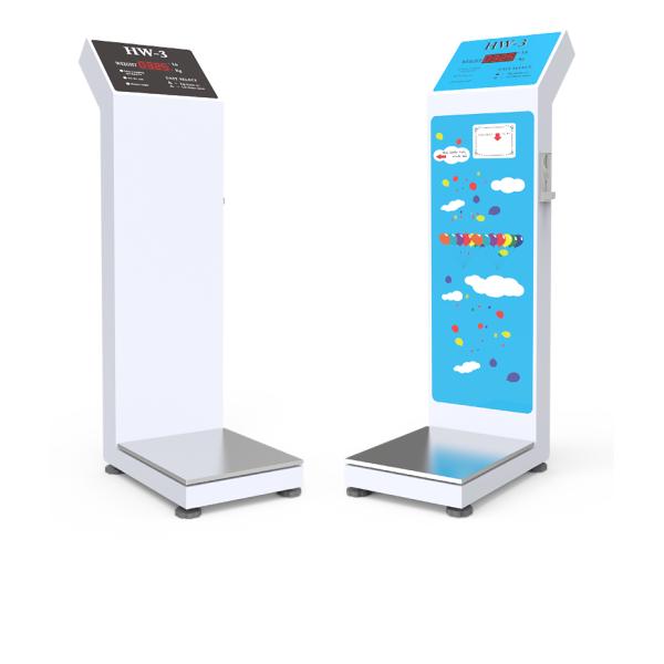 Hotel Human and Luggage Weight Checking Coin Operated Machine Packing Size 127*35*45cm