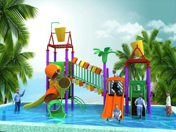 Kids Theme Aqua Playground Indoor Plastic Water House Size 1000*520*550cm