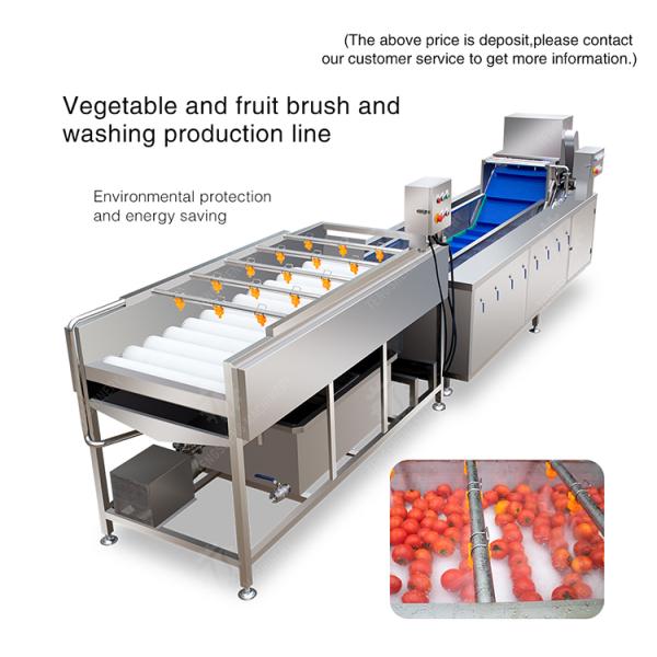 Vegetable and fruit brush and washing production line Fruit Vegetable FOOD processing production Machine