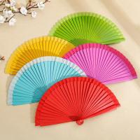 Éventail pliable en bois espagnol artisanal, éventail cadeau de 23 cm, peint à la main, de haute qualité, avec des motifs colorés