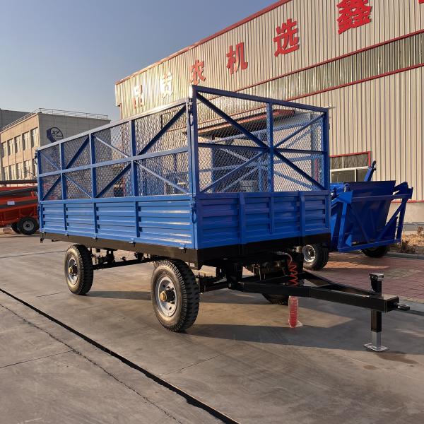 Customized Farm Trailer 4wheels Hydraulic Dump Trailer Perfect For Agricultural Transportation