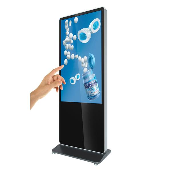42 inch floor standing hd lcd screen wifi network mall advertising kiosk transparent lcd showcase