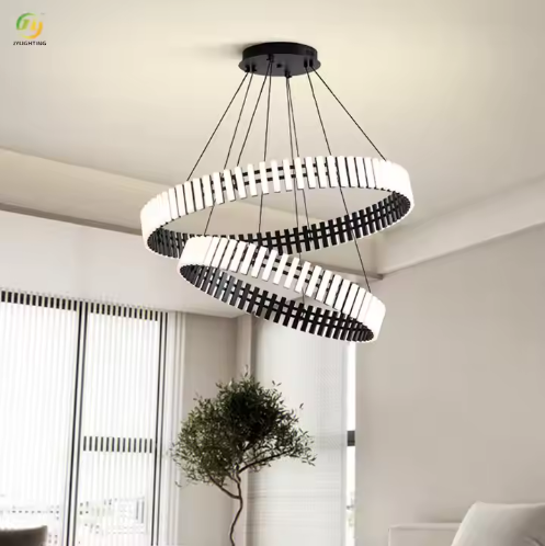 JYLIGHTING Nordic Modern Creative LED Light Art Restaurant Light Luxury Hotel Lobby Round Modern Pendant Light