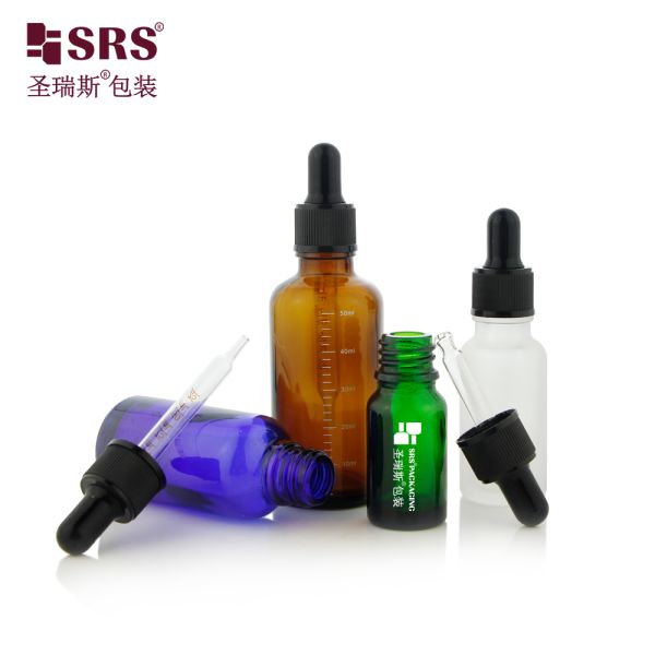 Hot Selling Glass Dropper Bottle 5ml 10ml 15ml 20ml 30ml 50ml 100ml for Essential Oil Perfume Skincare