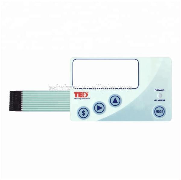 Custom embossed buttons membrane switch keypad with polyester dome