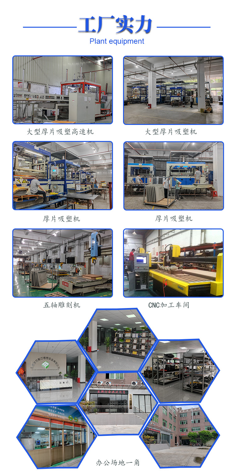 Returnable Vacuum Formed Plastic Pallet Custom Heavy Gauge Thermoformed Tray for Warehouse Storage