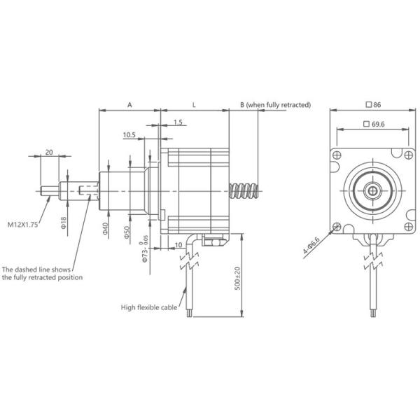 Мотор Nema 34 (86mm) гибридный stepper, двухполярный, 4 руководство, винт руководства АКМЕ, малошумный, длинная жизнь, formedical оборудование