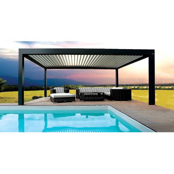 Electric Patio Folding Louver Roof Modern Aluminum Pergola