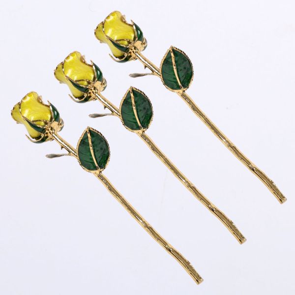 24K Gold-plated Rose Flowers From the Source Factory, 24K Eternal Flower Hot Sales, Qixi Festival Valentine's Day Gift