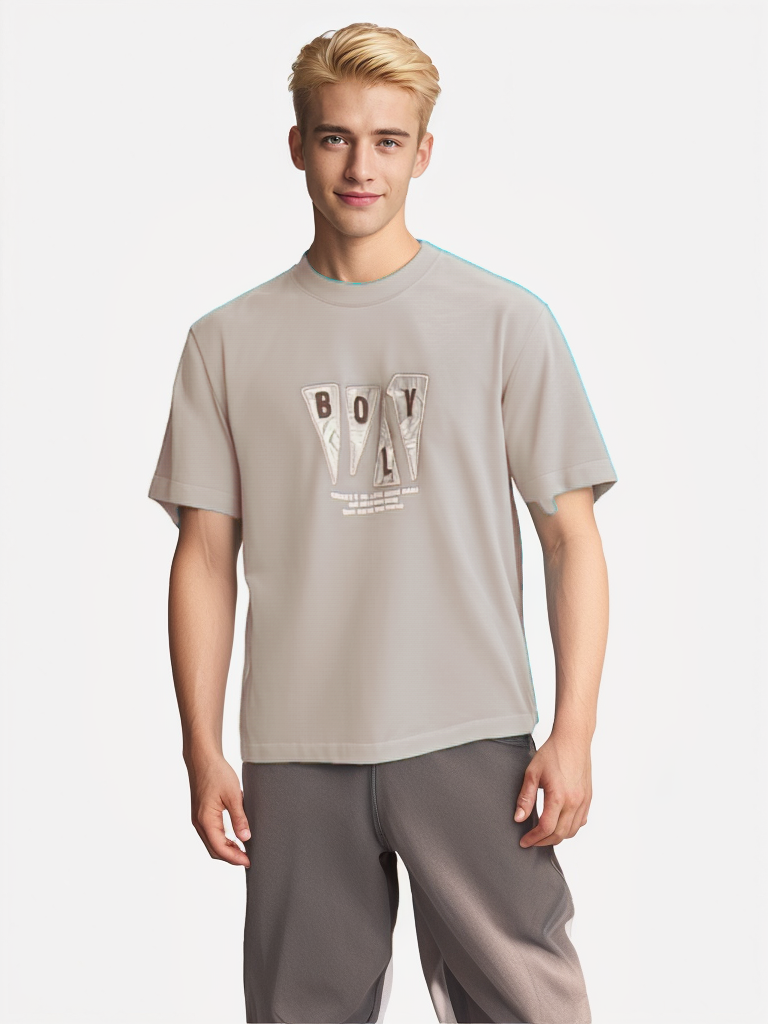 Custom High Quality 100% Cotton Screen Printing Short Sleeve Crew Neck T-shirt logo Printing