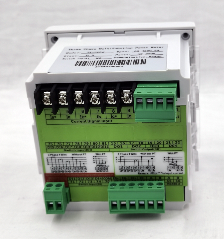 96*96 Digital Multifunction Three-Phase Panel Ammeter RS485 Modbus KWH Meter with Energy Power Features