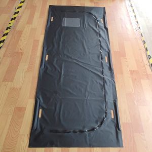 Роскошные черные перекрестные мешки для перевозки трупов МД01 с 6 ручками для см трупов 220 * 100