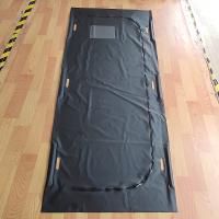 Sacs mortuaires MD01 croisés noirs de luxe avec 6 poignées pour les cadavres 220 * 100 cm