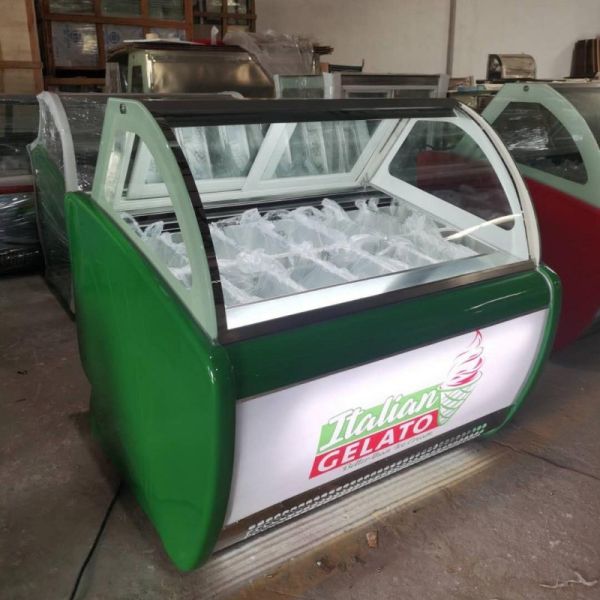 R404a Gelato Display Freezer Popsicle Ice Cream Freezers for Dessert Retail Shop