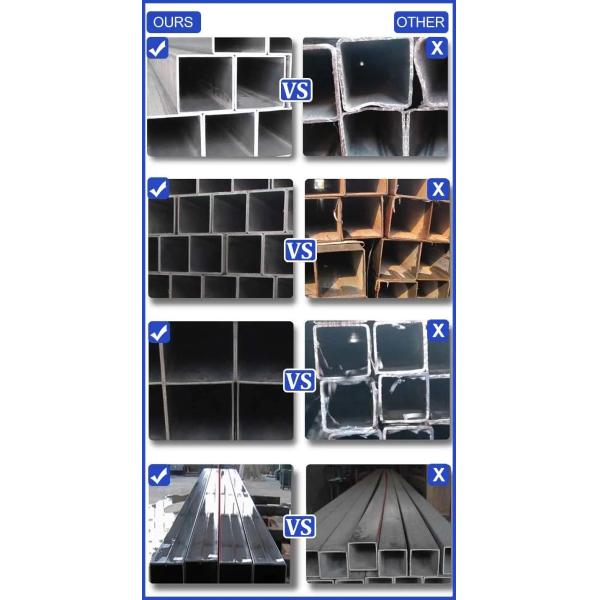 Tubería de acero ASTM A106 JIS G3454 del cuadrado del API EMT Black Mild Seamless